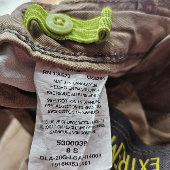 Lee Extreme Motion MVP Khaki jeans youth 8 straight leg 5 pocket - Picture 6 of 8